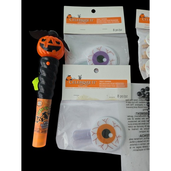 Lot of New Halloween Decor Craft Baking Pumpkin Skull Eyes Headbands Treat Bag - Picture 3 of 14